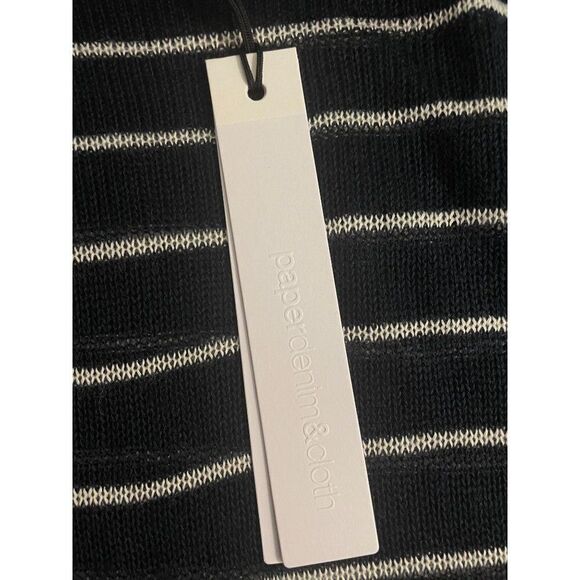 Paper Denim Cloth Logan Stripe Sweater Small Navy NWT - Picture 7 of 7